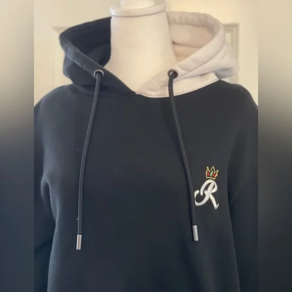 Like New! Black Cotton Blend Hoodie - Picture 2 of 7